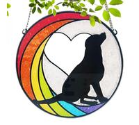 Genérico Memorial para, Atrapasoles para para Perros Y Angelicales, Colgantes Conmemorativos, 16x16 Cm, A Prueba De Herrumbre E Impermeable, Tema De Luto De Simpatía para Ventana, DEC