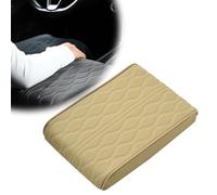 Genérico Memory Cotton Car Armrest Box Pad, 2026 Upgrade Waterproof Car Center Console Cover Pad, Leather Auto Armrest Cover Protector, Universal Arm Rest Cushion Pads for SUV/Truck/Vehicle (Beige)