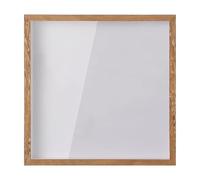Generico Memory Frame Box - Wood Density Board 22 x 22 cm | Travel Memory Box, Top Loading Shadow Keepsake Display Frame | Ticket Postcard Photo Storage Organizer For Travel Collection Home Decor