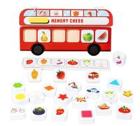 Genérico Memory Matching Game - Wooden Interactive Learning Educational, Wooden Toys For Kids Boys Girls Family Home School Classroom Travel Birthday Holiday Activity Toy