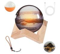 Genérico Memory Sphere Lamp, 3D Video Crystal Ball Projector Night Light, Memory Orb Video Crystals Ball, Creative Crystals Sphere LED Lamp for Bedroom, Family Moments Keepsake (Orange)