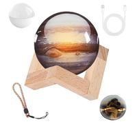 Genérico Memory Sphere Lamp, 3D Video Crystal Ball Projector Night Light, Memory Orb Video Crystals Ball, Creative Crystals Sphere LED Lamp for Bedroom, Family Moments Keepsake (White)