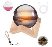 Genérico Memory Sphere Lamp, 3D Video Crystal Ball Projector Night Light, Memory Orb Video Crystals Ball, Creative Crystals Sphere LED Lamp for Bedroom, Family Moments Keepsake (Pink)