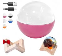 Genérico Memory Sphere Lamp, Memory Orb Video Crystal Ball, Creative Crystal Sphere LED Lamp, Ultrasound Cristal with Electronic Display, DIY Video DisplaySphere for Couples,Pets, Memories(Pink)