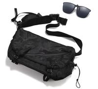 Genérico Men Large Capacity Flap Crossbody Bag,Waterproof Nylon Casual Shoulder Bag,Vintage Travel Foldable Sports Satchel Bags