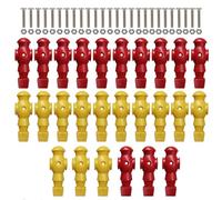 Genérico Men Replacement Set 26 Pack | Resin, 2 Colors, 13 Each | Table Football Player Figures with 26 Screws | Game Soccer Man Parts For Table