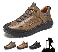 Genérico Men’s Vintage Leather Hiking Shoes, Cushygait Boots Vintage Leather Hiking Shoes, For Driving & Walking (Khaki,48)
