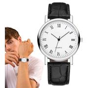 Genérico Men’s Wrist Watch - Classic Analog Watch with Leather Strap | Casual Business For Men & Women, Fashion Wristwatch For Daily Wear, Office & Events