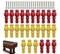 Genérico Men, Table Football Figures, Game Replacement Accessories, 2 Color Player Set, Sturdy Doll Figure, 26x Game Components, Designed for Tabletop Setup and Replacements
