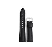 Genérico MENGKG Correa De Reloj De Piel De Vaca + Oxford, Correa De Tela De Lona, 18mm, 19mm, 20mm, 21mm, 22mm, 23mm, 24mm, Correa Impermeable For Hombres Y Mujeres(Black-black line,23mm)
