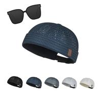 Genérico Mens Breathable Mesh Brimless Hat, Outdoor Mesh Cap, Adjustable Cooling Skullcap, Lightweight, Breathable & Quick-Dry (02)