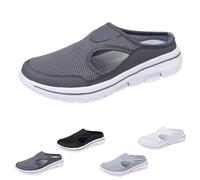 Genérico Men's Comfort Breathable Support Sports Sandals, Heelless Air Breathable Mesh Sport Sandals, Orthopedic for Men Slip on Sandal (Gray,38)