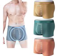 Genérico Men's Energetic Massage Magnetic Therapy Underwear, Energy Field Therapy Underwears for Men (3pc*b,XL)