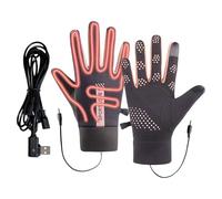 Genérico Mens Heated Gloves - 9.25 * 3.94in, USB Powered Electric Warm Heater,3 Modes Adjustable | Windproof,Heated Work Gloves For Adults Winter Cold Weather Riding Fishing Driving Skiing Hiking