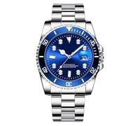 Genérico Men's Luxury Watch, Stainless Steel Strap Business Timepiece, Waterproof Analog Wristwatch, 42mm Fashion Accessory for Formal and Casual Wear, 5.71x2.56x1.18 Inches