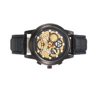 Genérico Men's Mechanical Watch with Leather Strap, Business Wristwatch with Date Display, Fashionable Accessories for Formal and Casual Dress, Stylish and Elegant Timepiece for Men
