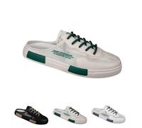Genérico Men's Summer Breathable Loafer Slippers Non-Slip Casual Slip On Loafers Comfortable Closed-Toe Outdoor Sports Sandals for Walking (Green,41)