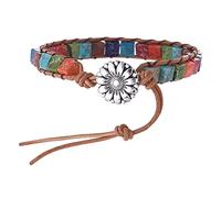 Genérico Mensaje Junco Mensaje Anillos hechos a mano con regalos de joyería de las mujeres de girasol Mm Natural Mamá Apilable Anillos, talla única, Piedra natural, No es una piedra preciosa