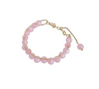 Genérico Mensaje Perlas Anillos Nueva pulsera de perlas en natural temperamento pulsera de perlas personalizada versátil ligero y artesanía de alta gama Joyería, talla única, Cristal artificial, No es