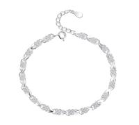 Genérico Mensajes Perla Joyería Pulsera para Teen Girls Geometric Pulsera Lobster Clasp Four Heart Shaped Pulsera chapada Ancho Natural Joyería, talla única, Cobre, No Gemstone