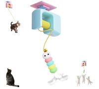 Genérico Meowvo Autobounce USB-C Ceiling Cat Teaser-Smart Auto-Bounce, Rechargeable Interactive Automatic Suction Cup Hanging,Chew-Proof Design, Strong Suction Mount-No Drilling Needed (Blue)
