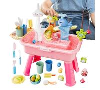 Genérico Mesa Agua Niños Pequeños - Mesa Juego y Aguas | Conjunto Actividad Salpicaduras - Mesas Agua 4 en 1 con Accesorios | Mesas Sensorial para Patio Playa Césped Diversión Verano