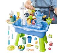 Genérico Mesa Agua Niños Pequeños - Mesa Juego y Aguas | Conjunto Actividad Salpicaduras - Mesas Agua 4 en 1 con Accesorios | Mesas Sensorial para Patio Playa Césped Diversión Verano