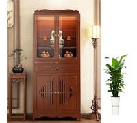 Genérico Mesa Altar Personal, 38/52/68cm Armario Altar para Meditación, Mesa de Sacrificio para Oración, Armario con Puerta + Cajones + Plataforma Extensible, para el Rincón de Oración en Casa-52cm