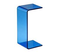 Genérico Mesa Auxiliar en Forma de C 300×300×600 mm Mesa de Centro Auxiliar para Sofá de Acrílico Mesita de Noche Carga para Negocios al Alcance de Mano Salón Dormitorio(Azul)