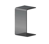 Genérico Mesa Auxiliar en Forma de C 300×300×600 mm Mesa de Centro Auxiliar para Sofá de Acrílico Mesita de Noche Carga para Negocios al Alcance de Mano Salón Dormitorio(Gris Ahumado)