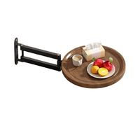 Genérico Mesa Bandeja Plegable Pared - Hierro Madera 30x3cm | Mesa Café Flotante Abatible, Bandeja Plegable Compacta | Me-sa Ahorro Espacio para Apartamento, Dormitorio, RV Y Cocina