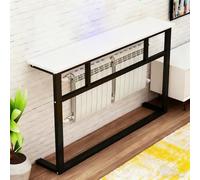 Genérico Mesa Consola con Almacenamiento, Escritorio para Pasillo, Mesa Auxiliar Estrecha, Elegante Estante para radiador, Mesa Consola de Metal ultradelgada para Sala de Estar y Cocina, fácil montaj