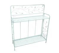 Genérico Mesa Consola Entrada for Todo Tipo de Clima, 2 Niveles Soporte Macetas Plantas Patio, Estanteria Multifuncional for Exteriores, Mesas Auxiliares para Trasero, Entrada JardíN(Green)
