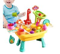 Genérico Mesa de Agua, con Grifo, Verduras y Dineta Juguete - Kit sensorial Actividades Agua y | para 3 años y más, Playa, Jardín, Piscina, Desarrollo cognitivo
