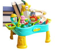 Genérico Mesa de Agua para Niños | Eléctrico Colorido Portátil Veraniego, Pesca Piscina Conjunto de Mesa Acuática,Zona de Juego de Verano