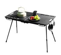 Genérico Mesa de Camping - Escritorio Plegable con Altura Ajustable - Mesa Ligera para Comer en Picnic - para Exterior Interior Jardín Patio Senderismo Viajes Playa y Rutas en Carretera