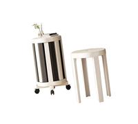 Genérico Mesa de Centro anidada,Taburete anidado Plast 4 en 1,Taburetes de Bar Redondos portátiles,Sin instalación for Mesa Auxiliar de Asientos de Sala de Estar(Color 1)