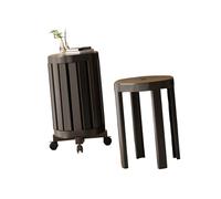 Genérico Mesa de Centro anidada,Taburete anidado Plast 4 en 1,Taburetes de Bar Redondos portátiles,Sin instalación for Mesa Auxiliar de Asientos de Sala de Estar(Color 4)