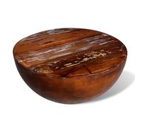 Genérico Mesa de Centro Forma Cuenco Base Acero Madera Maciza reciclada,Mobiliario,Mesas,Mesas Decorativas,Mesas de centro-241648