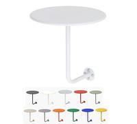 Genérico Mesa De Centro Montada En Pared, 30-50cm Mesa Auxiliar PequeñA Forma De L, Mesa De Centro Montada En La Pared para Comedor, Cafetería, Restaur, Escritorio Redondo para encimera(White,35cm)
