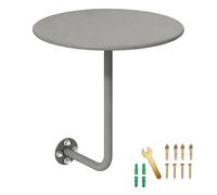 Genérico Mesa de Centro Redonda montada en la Pared, Mesa Auxiliar pequeña para cafetería o Tarjetero, 30/35/40/45/50cm, diseño Compacto Ideal para Espacios limitados, Escritorio Flotante(Gray,35cm)