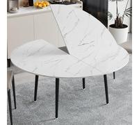 Genérico Mesa de Comedor Plegable Madera, Redonda, Grande, con Tablero Extensible, bandejas for Comida (hasta 10 Personas), for Uso Interior/Exterior(150 cm/59 in)