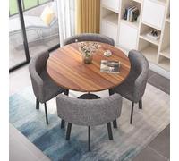 Genérico Mesa De Comedor Redonda/Cuadrada con Sillas CombinacióN De Mesa Y Silla De Restaurante Juego De Mesa Forma Cuadrada Y Sillas para áRea De RecreacióN Restaurante Cocina,06,80cm