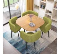 Genérico Mesa De Comedor Redonda/Cuadrada con Sillas CombinacióN De Mesa Y Silla De Restaurante Juego De Mesa Forma Cuadrada Y Sillas para áRea De RecreacióN Restaurante Cocina,11,80cm