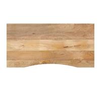 Genérico - Mesa de escritorio curvada de mango macizo bruto 140 x 50 x 2,5 cm, bandeja de mesa versátil para oficina, escritura o comedor, diseño rústico y superficie lisa fácil