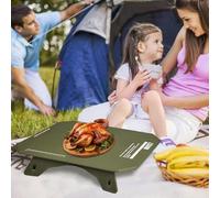 Generico Mesa de picnic plegable - Mesa multiusos para exteriores, Sturdy Anti-Skid with Quick Setup, Camping & Recreation Gear Including Travel-Friendly Design for Beach Trips, Hiking and Indoor