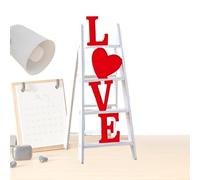 Generico Mesa decorativa Amor Acrílico Madera Letras Rojas Diseño Romántico Mini Objeto Decoración Casa Pareja Regalo Elegante Escritorio Estante Interior Moderno Chic Creativo