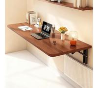Genérico Mesa Flotante para Comedor O Cocina, Escritorio Plegable, Mesa Montada En La Pared para Lavandería, Bar, Escritorio Plegable De Pared De Ordenador(Brown,120x40cm/47x16in)
