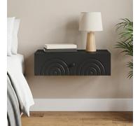 Genérico Mesa Lateral Montada en la Pared 59 x 34,5 x 17 cm Negro,Mobiliario,Taquillas y armarios de Almacenamiento,9.35 kg-898146