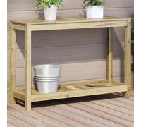 Genérico Mesa plantación con Estante Madera Pino impregnada 108x35x75 cm,Casa y jardín,Jardín,Jardinería,Soportes para macetas-832396